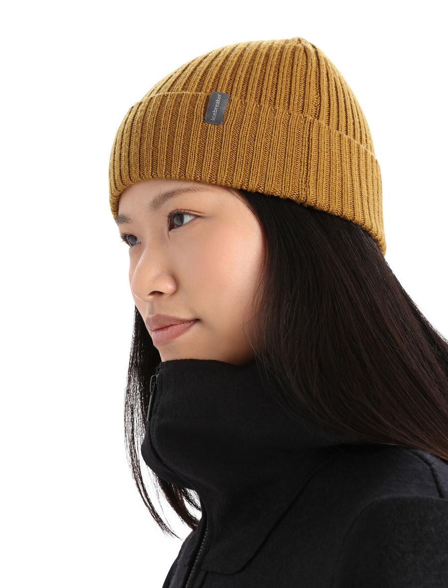 Clove Icebreaker Unisex Merino Rixdorf Cuff Beanie Men's Hats | AU 1106WNBY